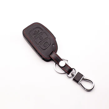 

Car leather key case cover For Hyundai IX25 I10 For Elantra IX35 IX45 3 button intelligent remote control protection box