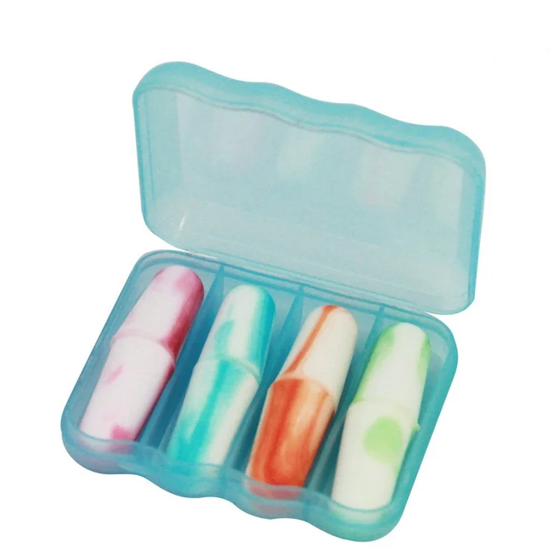 High quality 8pcs4pairs Soft Memory foam EarPlugs Hearing Protective earmuffs Noise Reduction Soundproof For Travel Sleep Study (2)