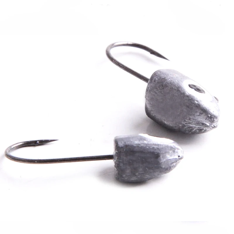 5pcs Jig head Lead hook 0.9g 1.5g 1.6cm 1.8cm Metal fly fishing hook for Soft Lure worm Barbed Hooks fishing accessories pesca