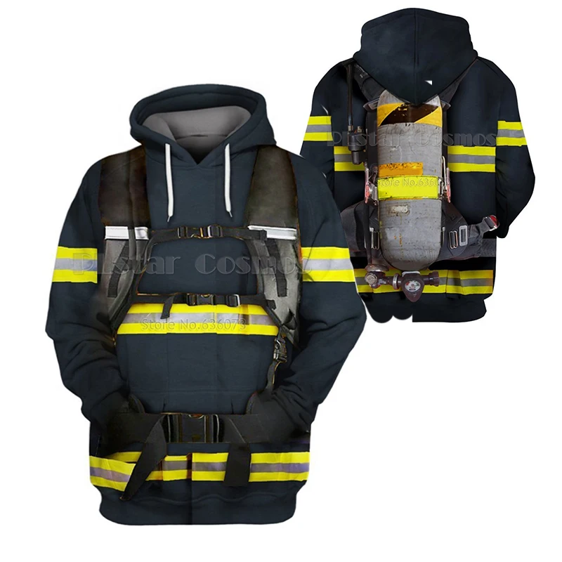 

Family matching Outfits monther and daughter clothes Firefighter Suit Kids 3D Print Hoodies t shirts Fireman Sweatshirts/jacket