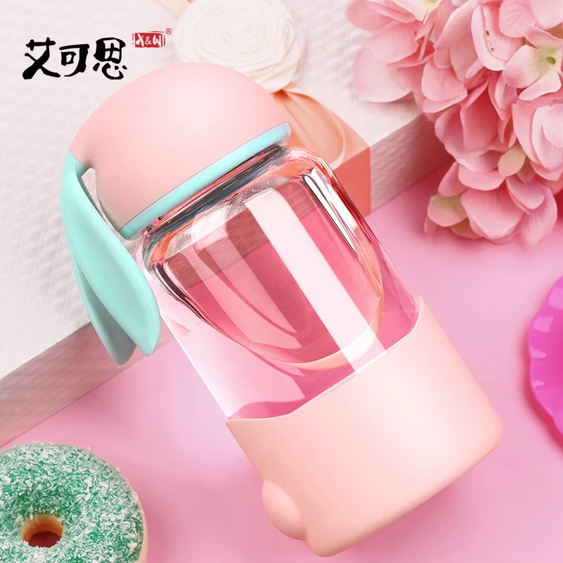 Стеклянная кружка с милым кроликом для детей воды кофейная бутылка стекло