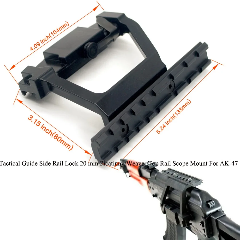 

Aplus Quick Detach AK Rail Scope Mount Base Picatinny Side Mount For AK 47 Hunting Scope Accessories Free Shipping