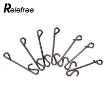 Relefree 50pcs Fishing Line Braid Knotless Connectors Fishing Line Wire Connector 1.3-2cm Barrel Swivel Lures Tackle
