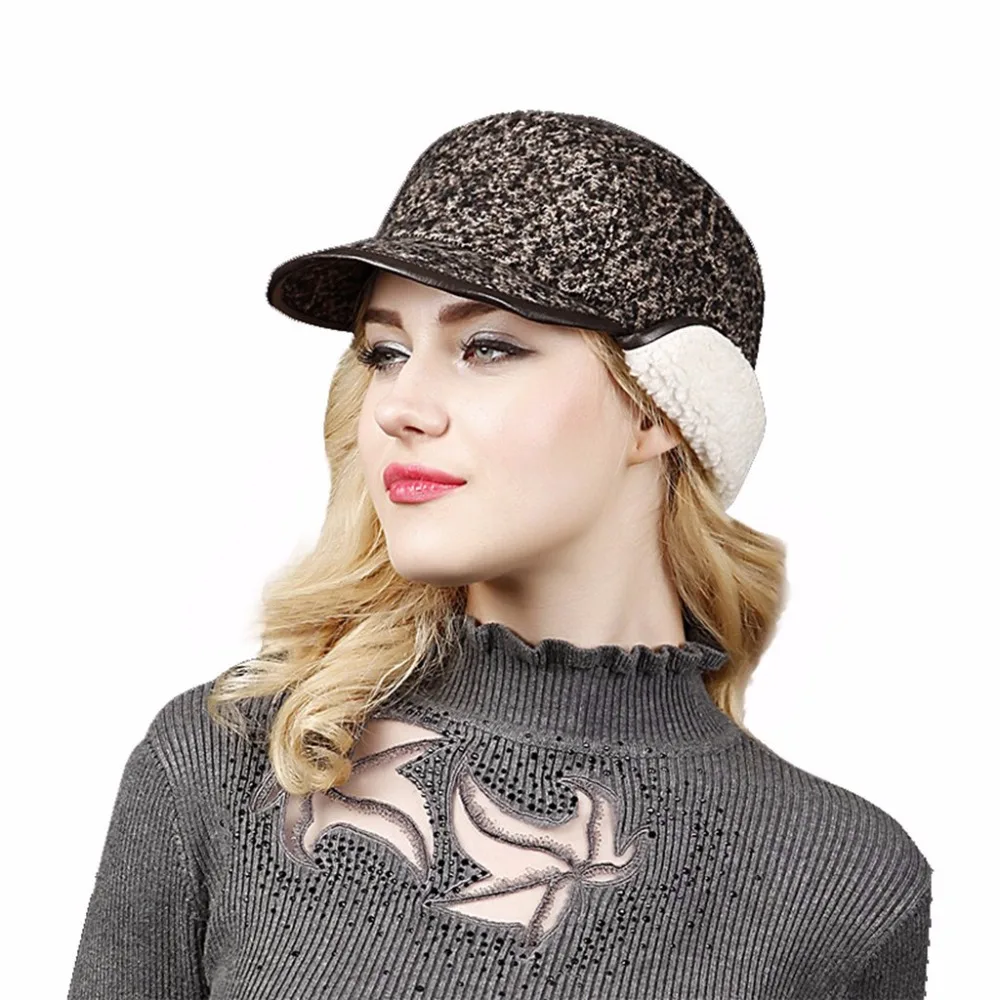 Winter Warm Hat Visors Women Crochet Snapback Cap Autumn Beanie Caps