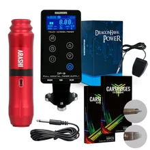 Dragonhawk макияж машина микроблейдинг роторная Татуировка ручка с игла для коррекции бровей татуировки инструменты Художественные поставки наборы