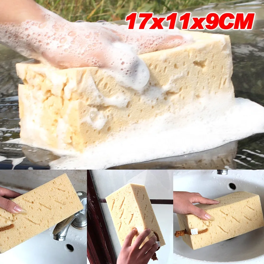 

High quality Thicken porous coral polyester sponge Car Wash Car Hole Paint-free Car Paint Waxing Water absorption 17*11*9CM 12.6
