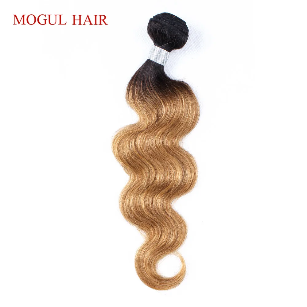MOGUL волос перуанский средства ухода за кожей волна волос T 1B 27 Ombre мёд блондинка комплект s 1 Remy человеческие волосы химическое