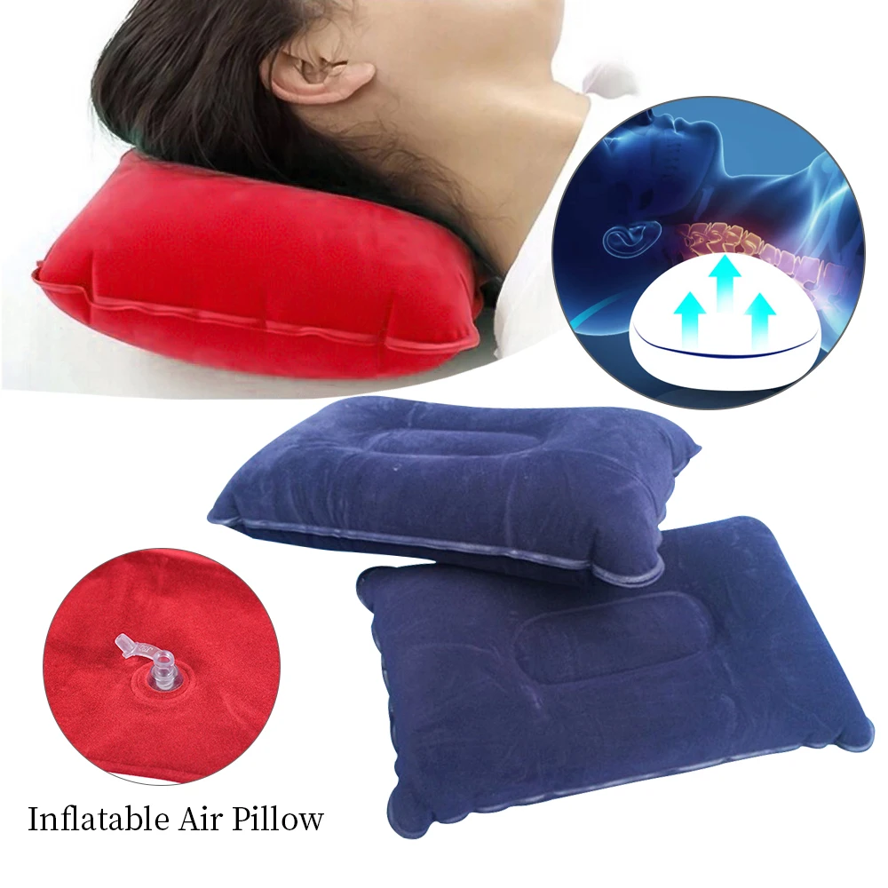 Складная воздушная подушка Сверхлегкая надувная воздушная подушка сжимаемая надувающая маленькая дорожная подушка для сна