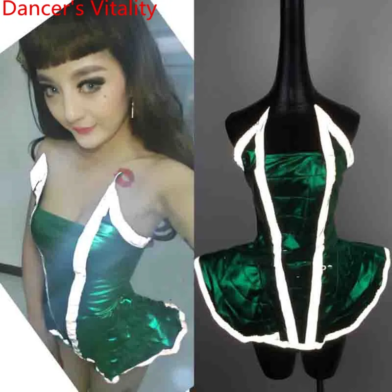 

Nightclub Bar Stage Wear DJ Female Singer DS Slim Fit Body Suit Performance Costume Jazz Pole Dancewear Clothes Garments Outfits