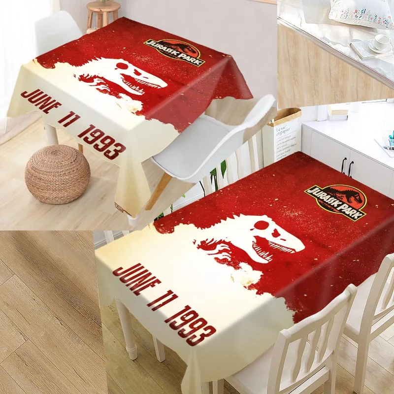 Jurassic Park Custom Table Cloth Oxford Print Rectangular Waterproof Oilproof Table Cover Square Wedding Tablecloth P - Цвет: 11