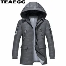 TEAEGG, теплая, плюс размер, 6XL, 7XL, 8XL, серая, зимняя куртка для мужчин, пальто с хлопковой подкладкой, мужская зимняя куртка, s и пальто, парка, Hombre, AL535
