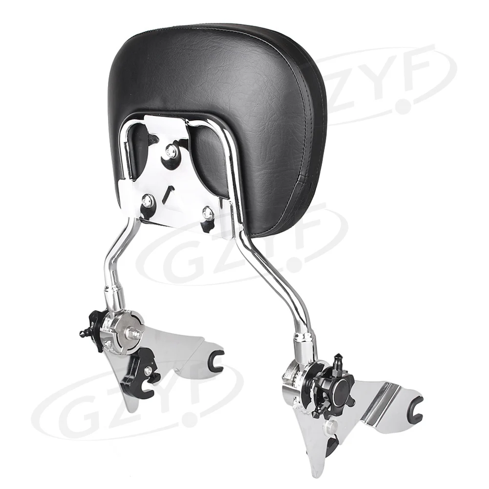 Motorbike Rear Passenger Sissy Bar Backrest For 2008-2016 Harley Touring Models