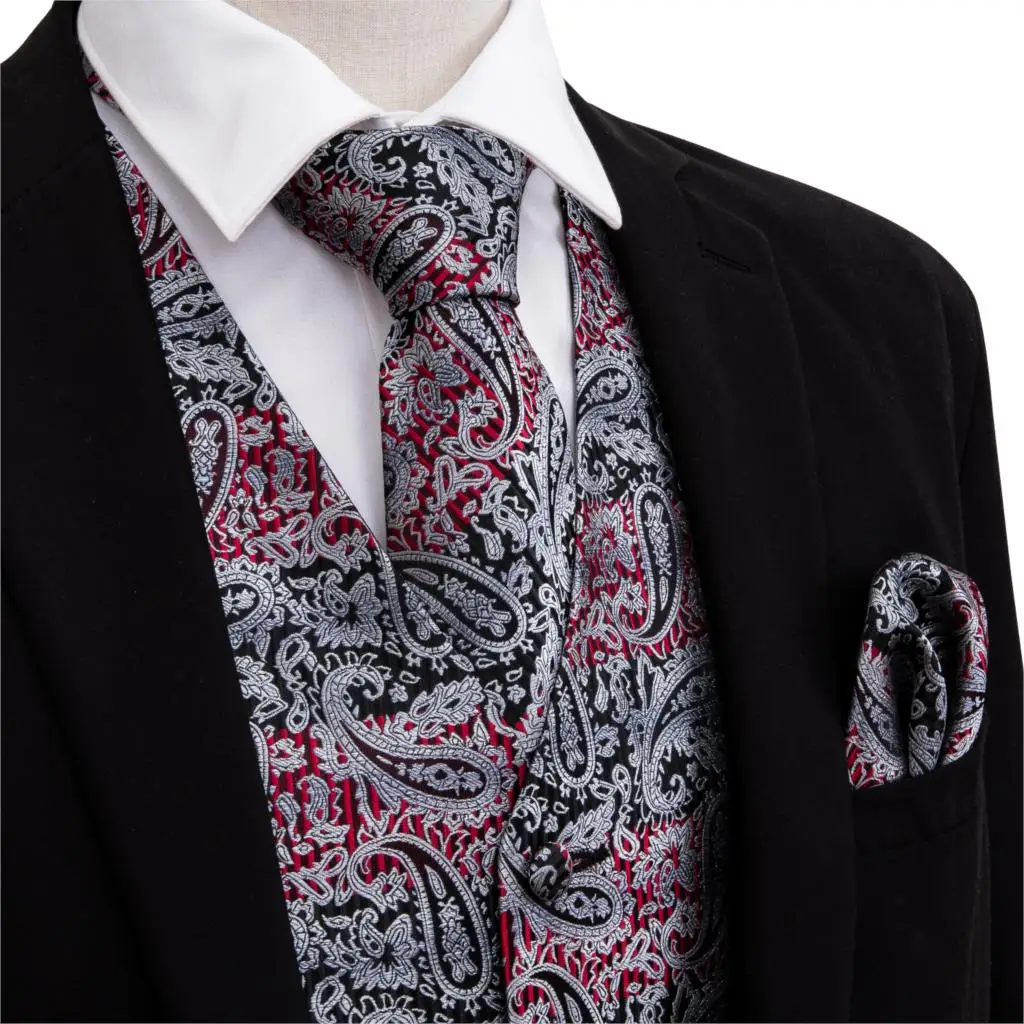 Для Мужчин короткое пальто в формальном стиле, летние майки с v-образным вырезом шелковый галстук с ярким узором серый галстук носовой