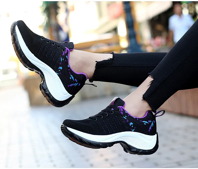 Spring women flat platform sneakers for women Lightweight Comfortable Breathable ladies laces casual sneakers (11)