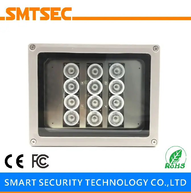 SI-12W 12PCS LED 60M Distance 15-90 Degrees Optional White Light Illuminator Lamp For CCTV Surveillance Camera System | Безопасность и