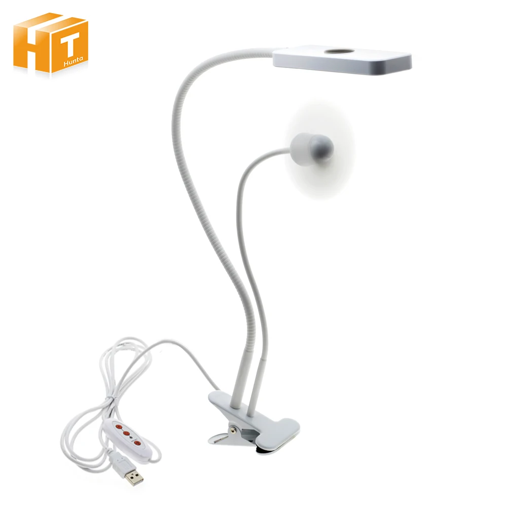 

Eye Protection SMD2835 LED Desk Lamp DC5V 5W Flexible Reading Study Lamp Office USB Charging Table Light with Soft Security Fan