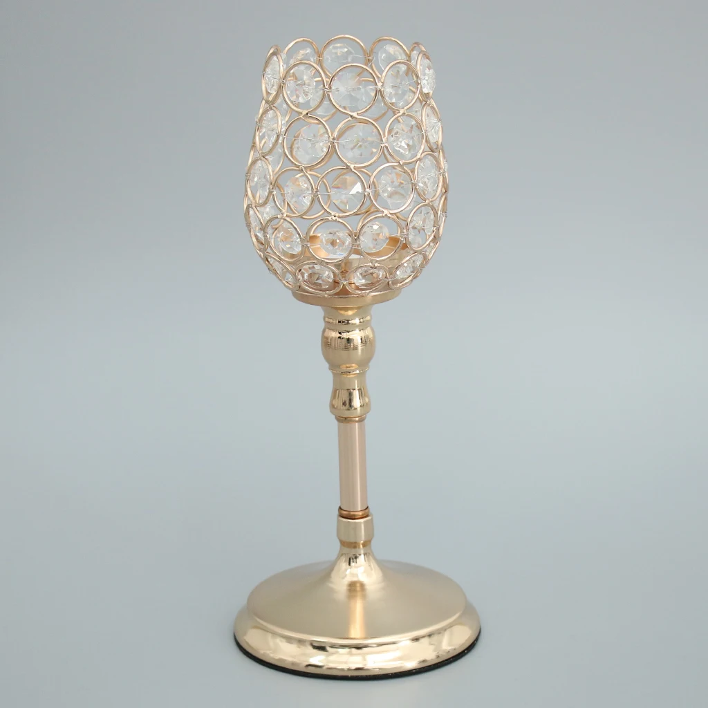 MagiDeal Crystal Tea Light Candleholder Bowl Wedding Window Top 27cm/33cm/38cm for Wedding Holidays Decor