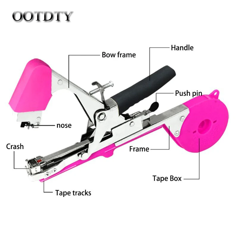 

OOTDTY Tying Machine for Plant and Garden Plant Tapetool Tapener Grape Tomato Cucumber Pepper and Flower dorp shipping