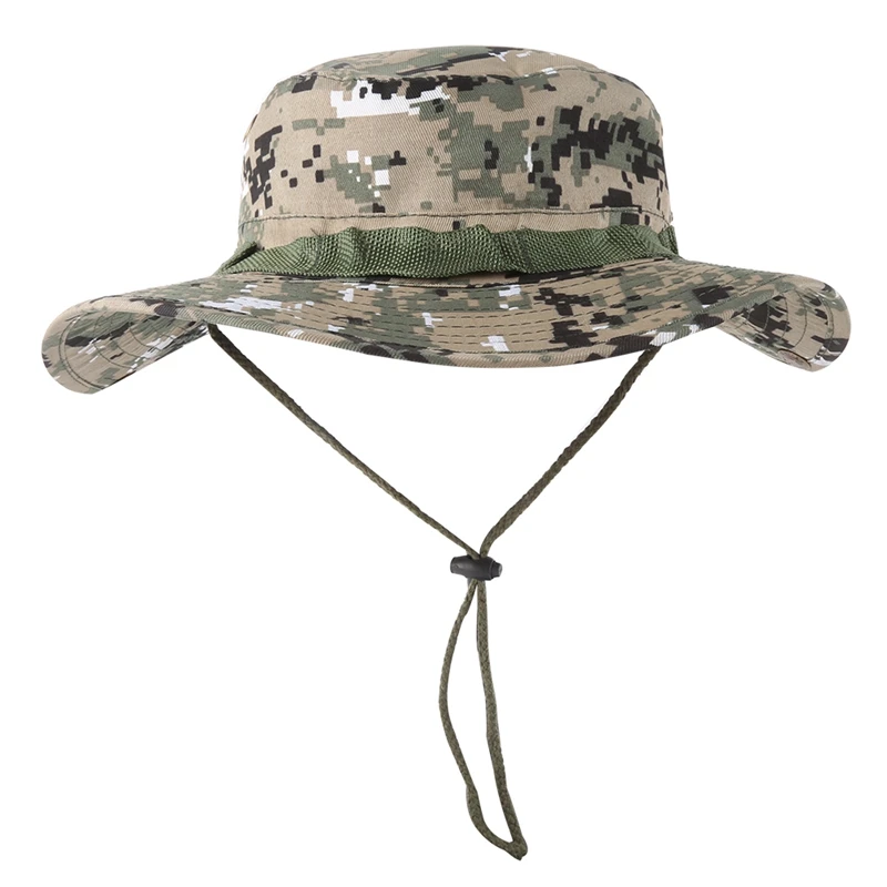 

Adjustable Packable Foldable Sunshade Bucket Hat Casual Style Cotton Blend Fisherman Sun Cap with Chin Strap Fishing cap