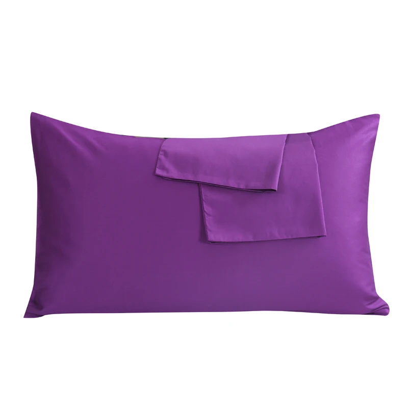 Noble Deep Purple Solid Color 100 Cotton Soft Pillowcase Top Quality 1Pc Pillow Cover Pillow