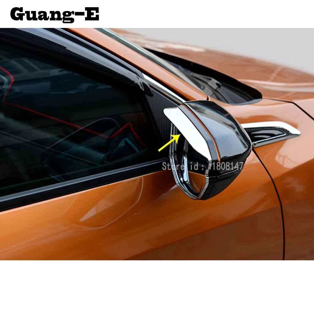 Car rear Rearview Side glass Mirror trim frame Rain Shield Sun Visor