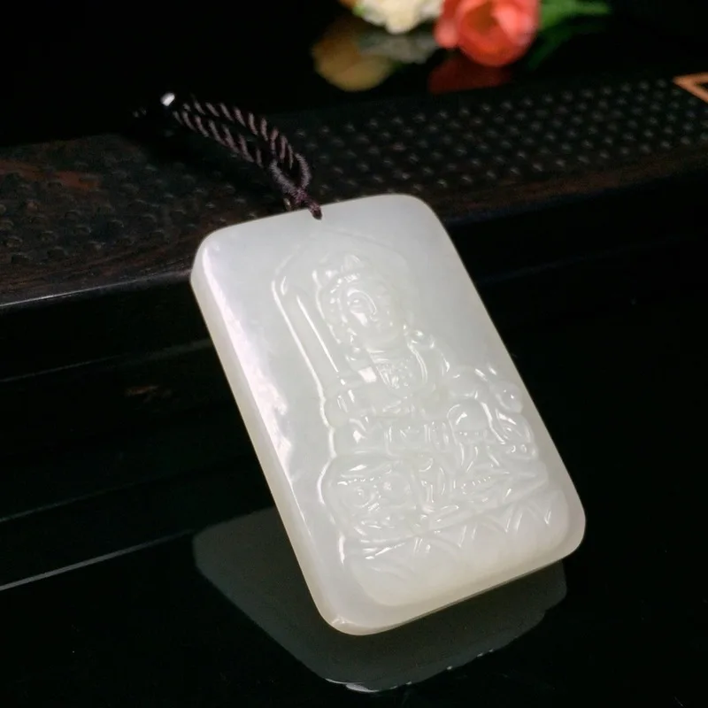 

2019 Rushed Reiki Popsocket Yu Xuan, Hotan Zodiac Rabbit This Life Patron Manjusri Avalokiteshvara Necklace Pendant