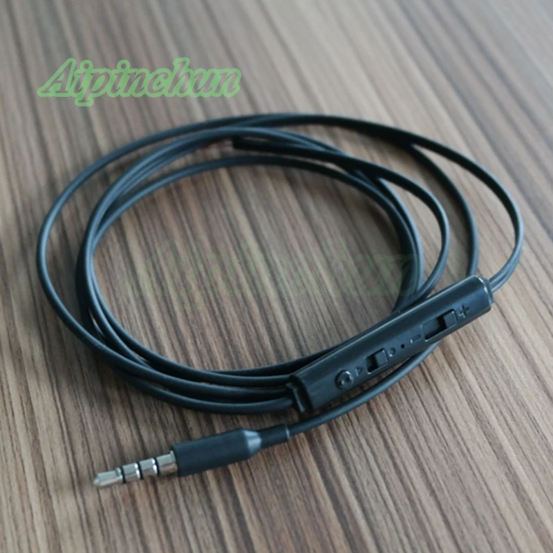 

Aipinchun 3.5mm DIY Earphone Audio Cable with Mic Headphone Repair Replacement 14 Copper Core Wire 1.2 Meters Length