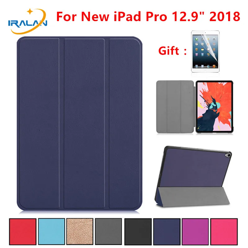 Case For New iPad Pro 12.9 2018 Tablet Protective Cover Funda inch Ultra Slim Smart Folding Stand Shell+Film | Компьютеры и офис