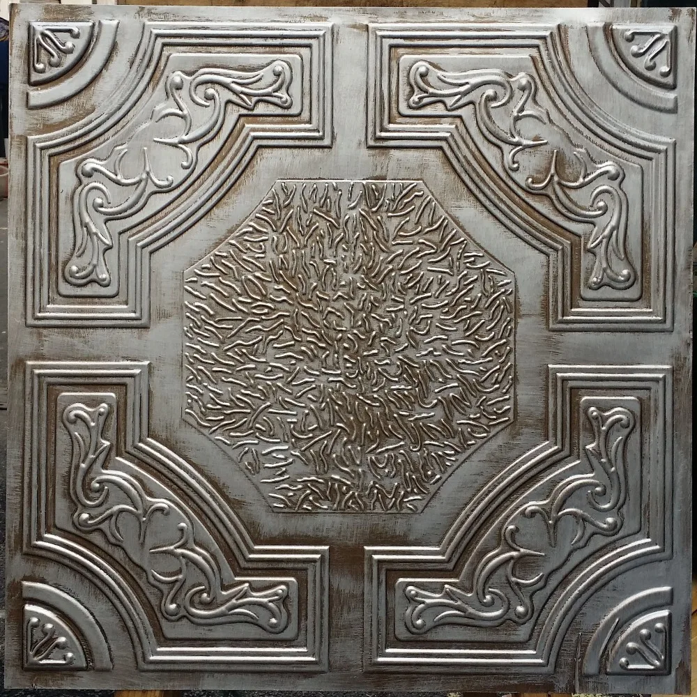 Pl02 Faux Antique Tin Copper Metallic Ceiling Panels