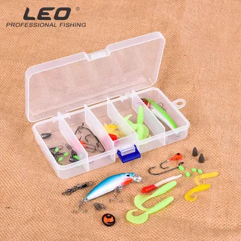 

LEO Fishing lures suits 27740 soft baits 52 sets hard fishing bait fishing gear pesca lead head hook ring links connector spring