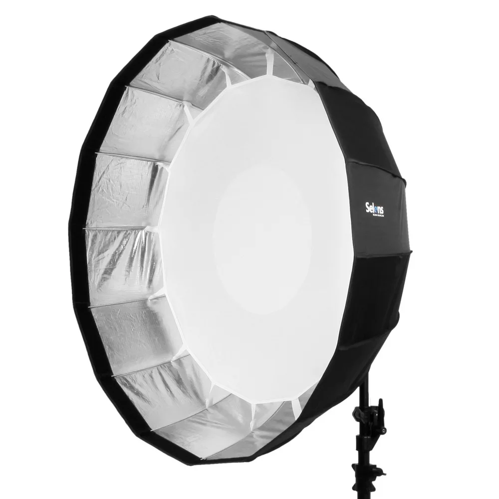  Selens 105cm White Foldable Beauty Dish Softbox with Bowens Mount for Studio Lighting Off-camera Fl
