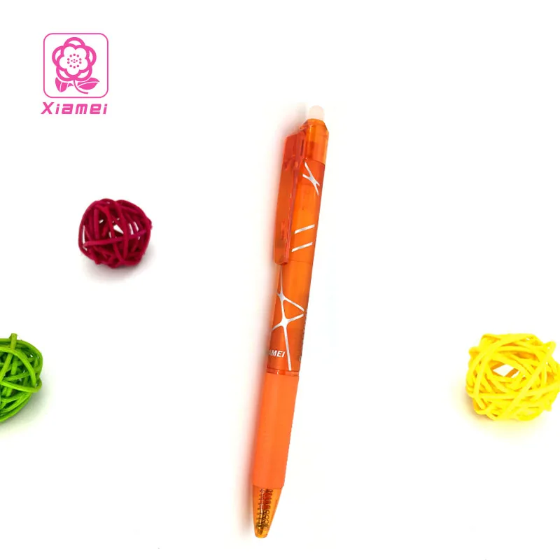 Xiamei 0,5 мм стираемая ручка фрикционный стирающийся гель чернила Ручка канцелярия для учеников черные гелевые ручки офисные школьные принадлежности 8 цветов на выбор - Цвет: Orange