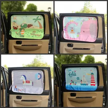 

1 pc Universal Car Cover Sunshade Curtains Cartoon Car Curtains Summer Car With Sunscreen Side Window Shade Sunshade