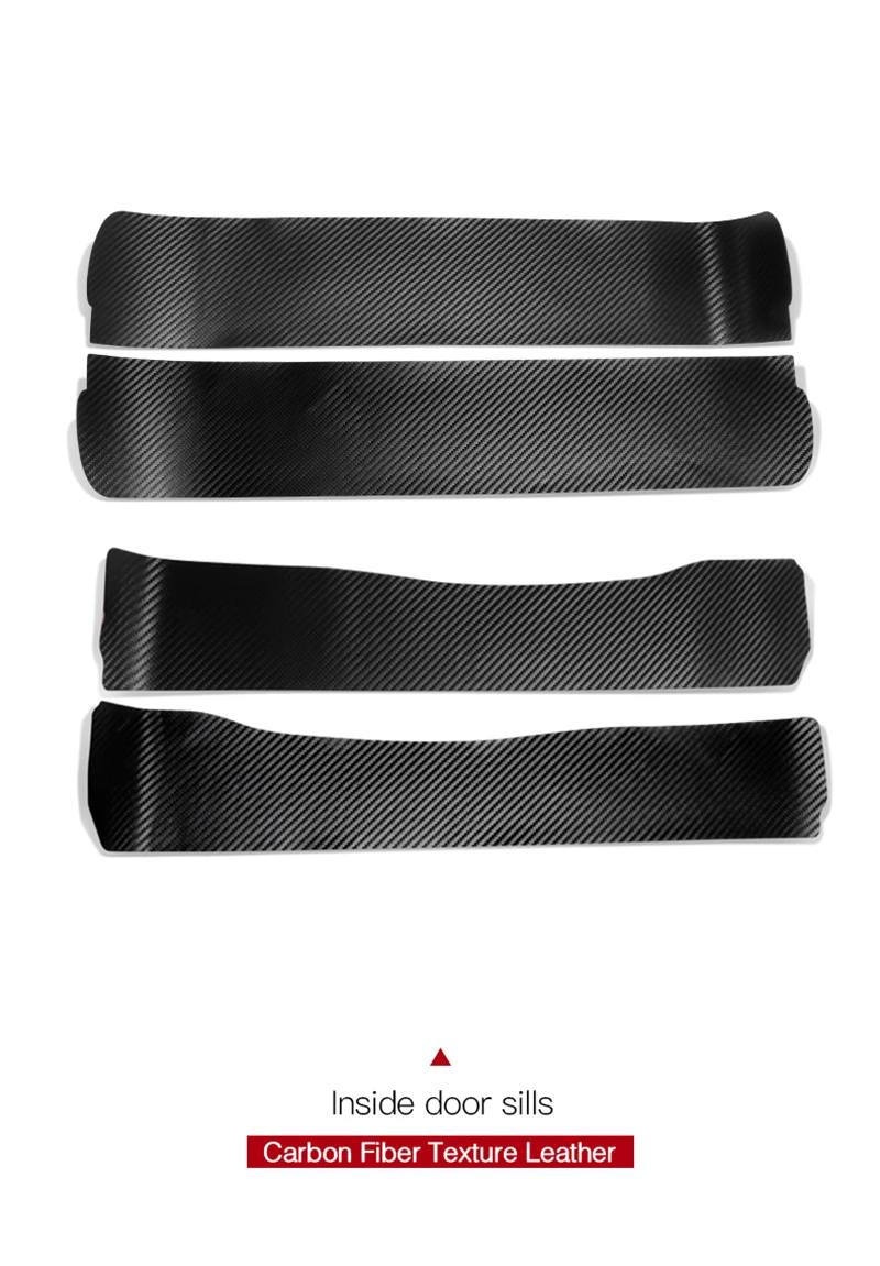 SRXTZM 4 шт./компл. углеродного волокна дверная Накладка защита Стикеры Подходит для BMW F10 2011- порога анти kick протектор