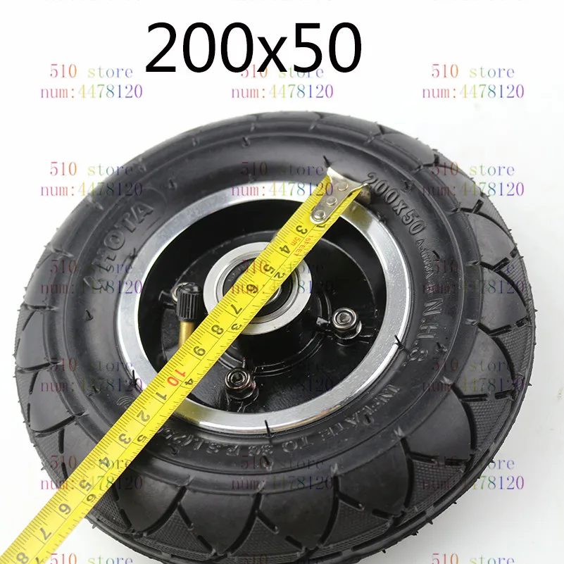 

new Electric Scooter Tyre With Wheel Hub 8" Scooter 200x50 Tyre Inflation Electric Vehicle Aluminium Alloy Wheel Pneumatic Tire