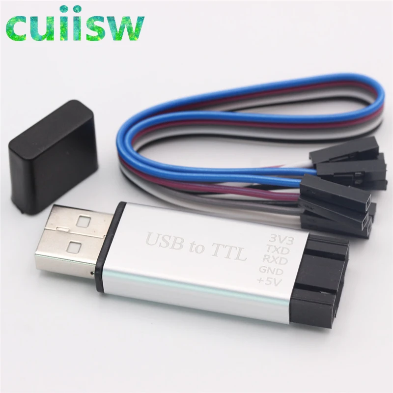 Алюминиевый корпус CP2102 USB 2,0 к ttl UART модуль 5Pin последовательный преобразователь STC Замена FT232 модуль Поддержка 5 В/3,3 В