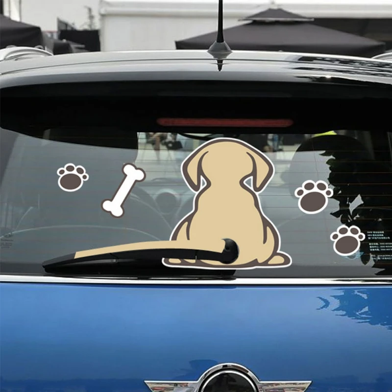 

Reflective Rear Wiper Car Sticker auto products Tail Will Move The Dog Car Stickers Back Window Decoration Stickers New car wrap