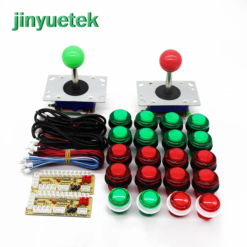 Arcade USB Encoder ZIPPY joystick 28mm led Push Button DIY Arcade Game kit JAMMA MAME PC / PS4 / mobile phone / with lamp