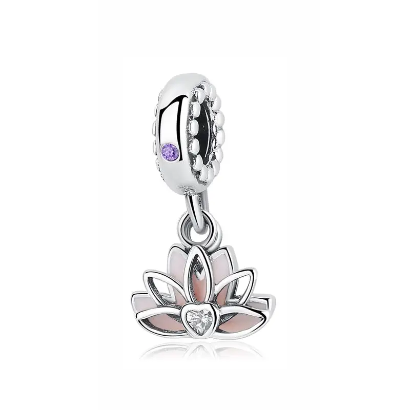 

Original 100% 925 Sterling Silver Charm Bead Orchid Daisy Blooms Charms Safety Chain Fit Pandora Bracelets Women Diy Jewelry