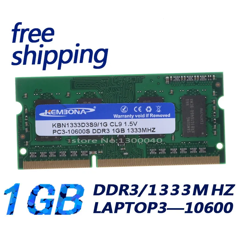 En Ligne KEMBONA ordinateur portable 1333 MHZ Pas Cher ordinateur pièces d origine puces meilleure mémoire ddr3 1 gb ordinateur portable Livraison gratuite