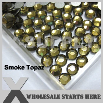 

(SS3-SS20,100 Gross/Lot) Smoke Topaz Flat Back Rhinestone,Silver Foiled Back,No Glue,Used For Nail Art,Phone Case,Shoes