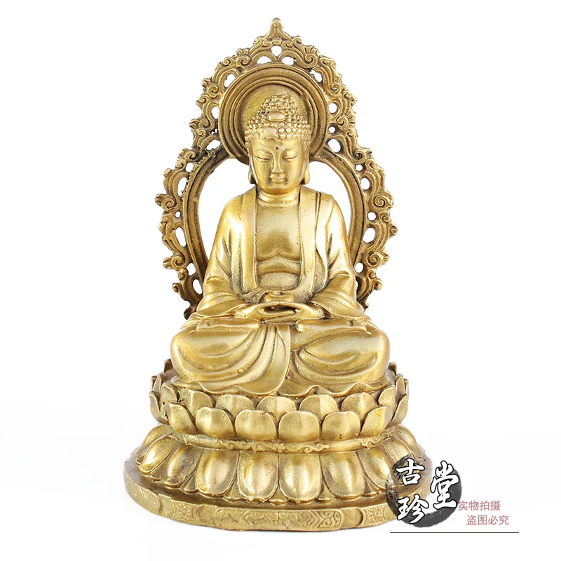 

Chinese pure copper Sakyamuni Buddha ornaments like a Buddhist temple decoration craft office gift