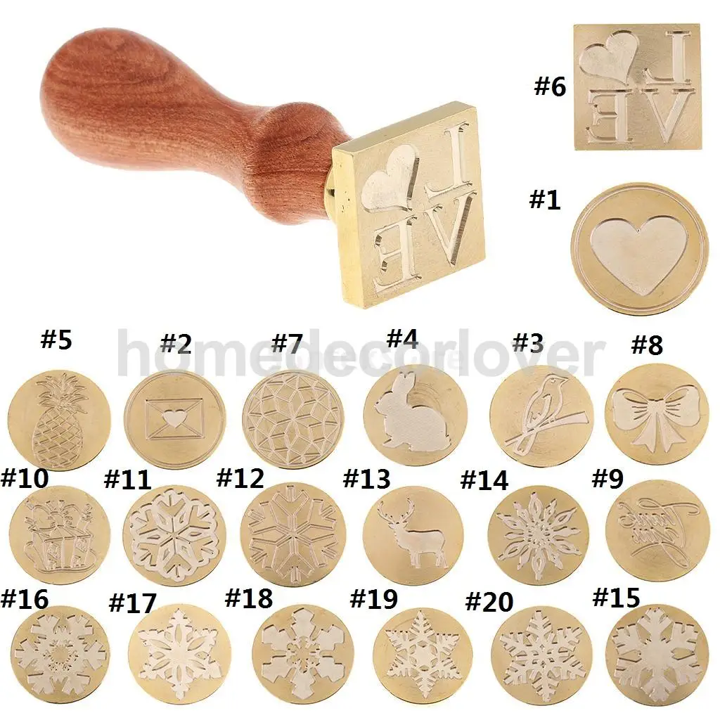 

Initial Seal Wax Christmas Snowflake/Deer Model Metal Stamp Carved for Card