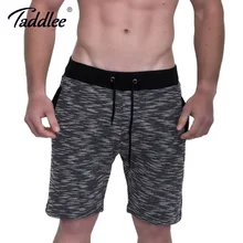 Taddlee Брендовые мужские спортивные шорты для бега, хлопковые мягкие эластичные трусы-боксеры для фитнеса Дышащие Бодибилдинг, тренировка, Короткие трусы