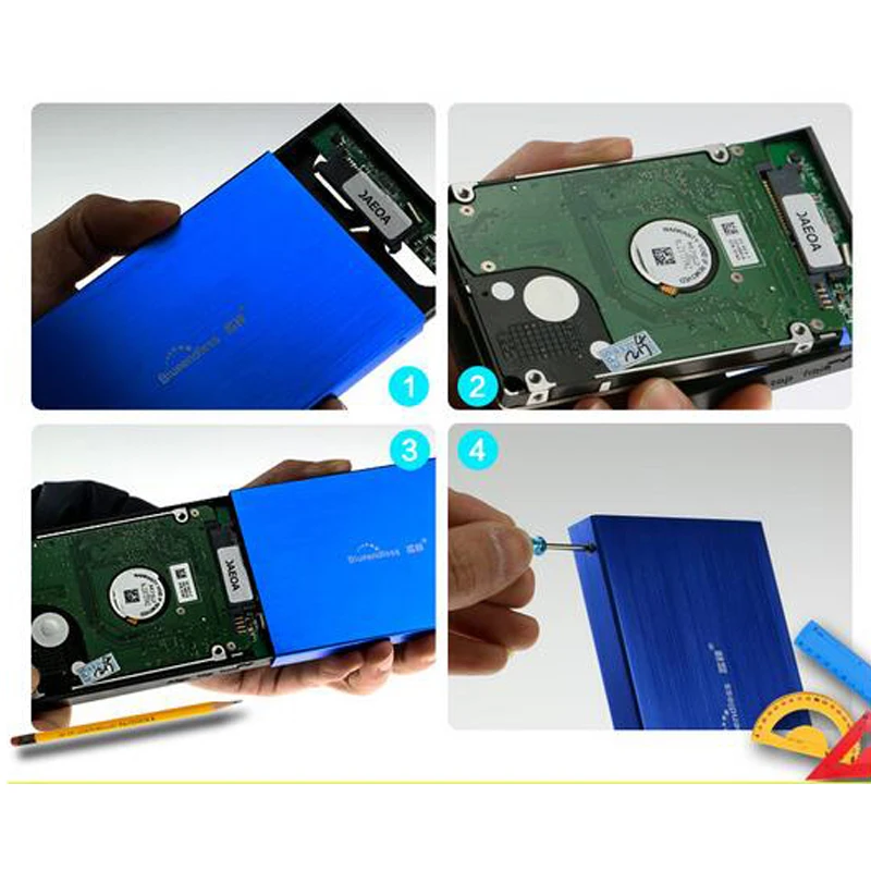 1TB external mechanical hard disk 5400rpm sata with universal aluminum hdd caddy 2.5 '' hdd USB 3.0 5gbps hard drive disco duro  (6)