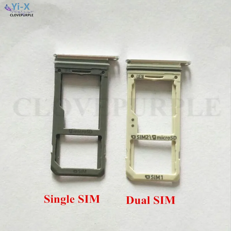 

1PCS Dual/Single SIM Card Slot SD Card Tray Holder Adapter for Samsung Galaxy S8 G950 S8 Plus G955 Repair Parts
