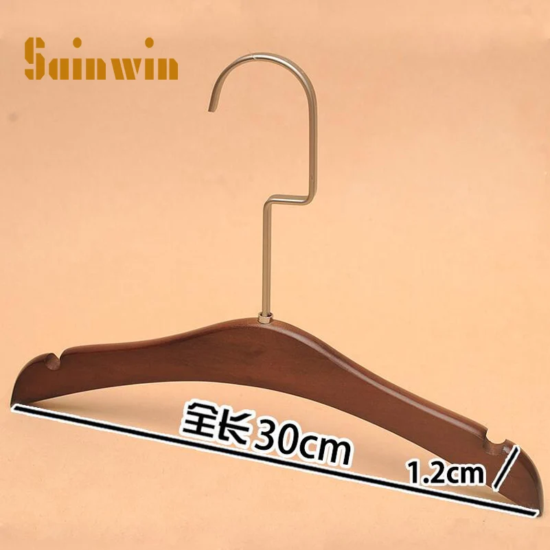 Sainwin 5pcs/lot Children Vintage Wood Hanger Baby Wooden Hangers For