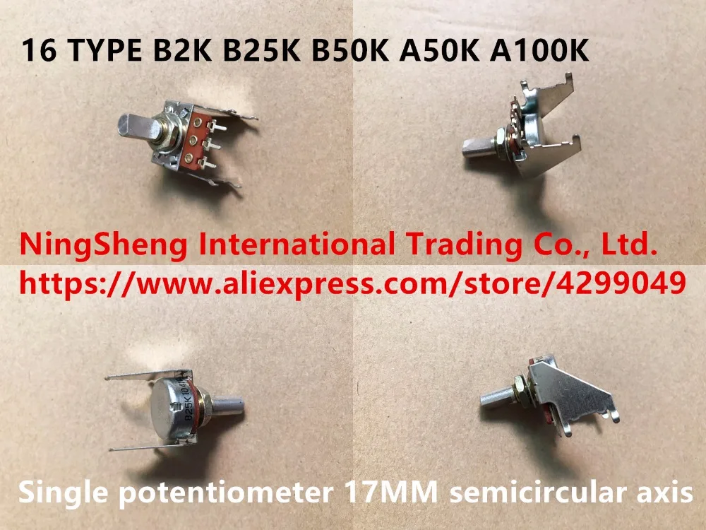 Original New 100% 16 Type B2k B25k B50k A50k A100k Single Potentiometer ...
