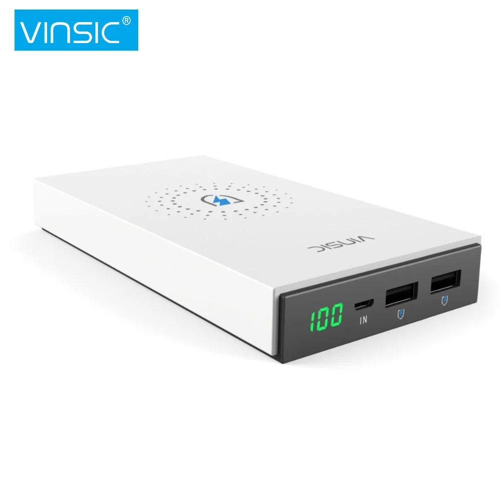 Vinsic Magic P8 12000mAh Qi Wireless Charger Power Bank