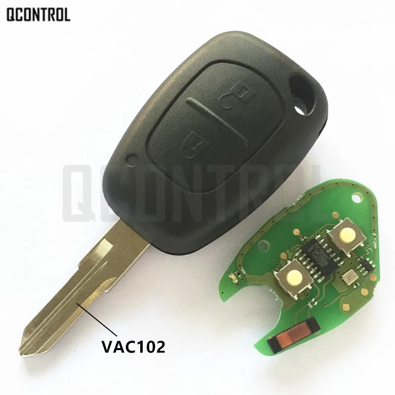 QCONTROL Автомобильный Дистанционный ключ Костюм для Renault CLIO SCENIC KANGOO PCF7946 чип 433 МГц VAC102 лезвие